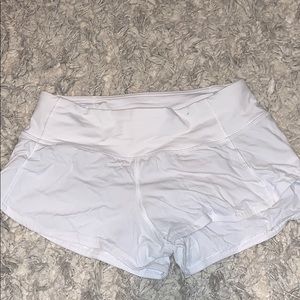 White Lululemon shorts (2.5 length) size 2